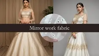 Mirror work fabric- Designer Mirror work - Dyeable #Mirrorwork @FabricDiaryOfficial