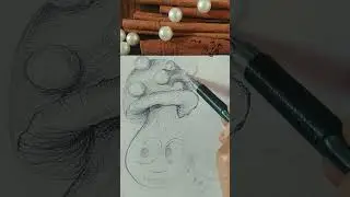 🍄✨Three Happy Mushrooms Wearing Pearl Crowns💜मोती पहने तीन खुशमिज़ाज मशरूम 🍄✨🤗#art #sketch #drawing