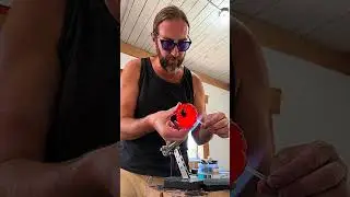 Glass Blowing Next Level. #glass #glassblowing #diy