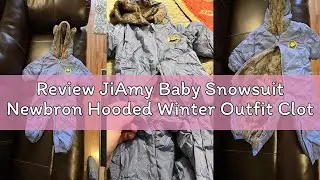 Review JiAmy Baby Snowsuit Newbron Hooded Winter Outfit Clothes Infant Warm Bear Onesie Zipper Coat
