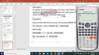MAT112 (M2) Markup on Cost, Mc+Exp2,3,5