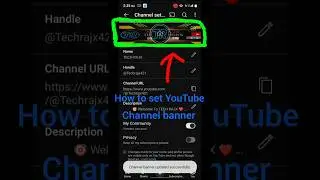 How to set YouTube channel banner l YouTube banner 2048 x 1152 kesa banaye #viralshort #shorts