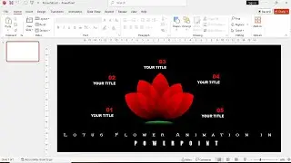 How to make PowerPoint slide design | Lotus flower animation in PowerPoint |