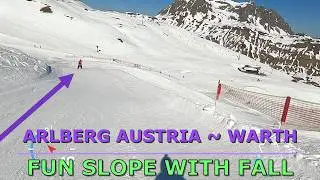 Skiing Warth Schrocken Blue 293 Fun Slope Inc FALL | GoPro HD POV Skiing Arlberg Austria March 2025