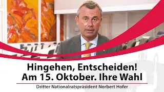 Hingehen, Entscheiden: Dritter Nationalratspräsident Norbert Hofer