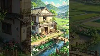 Dreamy Chinese Rural Cartoon House #granny #grandfather #bicycle #villagelife #cozy #country #asmr