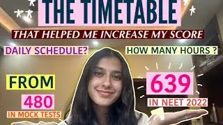 MY DAILY TIMETABLE DURING NEET PREPARATION | #neet #neet2022 #neetpreparation #neet2023