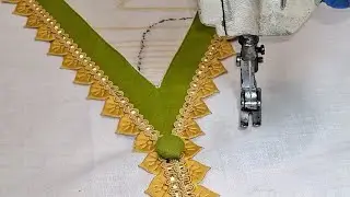 😍 Unique and stylish neckline sewing tutorial/new neck design cutting and stitching/top neck design