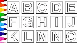 Alphabet Song | Write Dotted Line Uppercase Alphabets [영어놀이]칸안에 점선 영어 알파벳 대문자를 따라 서 쓰고 영어 발음 배우기]