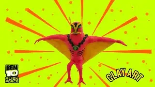How to make Ben 10 clay alien | Ben 10 alien force | jetray alien model | With colour clay art
