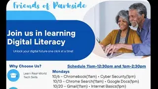 #FriendsOfParkside Join in learning&mdash;Digital Literacy&mdash;Unlock your digital future one click at a time!