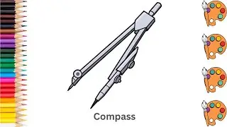 Compass - Sketch Art and Paint | Step by step tutorial | Pencil to Palette