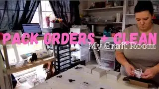 Craft Room Clean Up | Pack Orders With Me