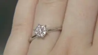 0.30ct Cluster Diamond Engagement Ring MD016