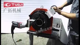 miniature externally mounted pipe cutting beveling machine