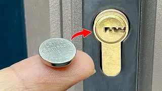 🔑 Unlocking Doors with a Button Cell Battery! Genius DIY Idea by Inventor 247 | LED Light Trick