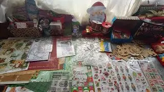 🧑&zwj;🎄SACANDO MATERIAL NAVIDE&Ntilde;O🐧SELLOS☃️ TROQUELES ❄️ WHASI TAPE🎁PAPEL DECORADO 🎄