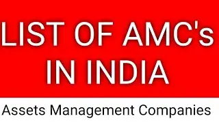 List of AMC's In india assets management company