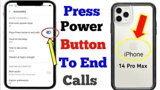 How to Power Button ends call in iPhone || how to disable power button end call iphone || iphone 14