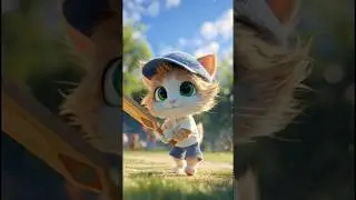 Cute Cat Playing A Cricket 🏏 #shorts #cat #cute #youtubeshorts