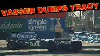 Vasser Brakes Deep, Dumps Tracy (2002 CART Miami Bayfront)