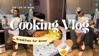 Cooking vlog : Cook breakfast for dinner with me !