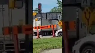 Container truck hit the bridge #shorts