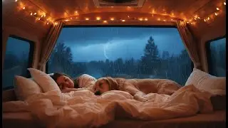 Solo Female Van Life: Sleeping in a Massive Rain Storm with My Dog | Ultra Cozy ASMR Night Routine