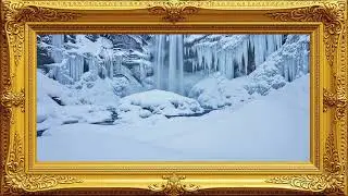 Frozen Waterfall | Silent Calm Visuals for Relaxation - Calm Screen TV 📺
