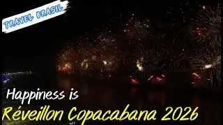 Queima de fogos em Copacabana para celebrar 2026 4k