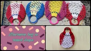 Macrame Bag ll Easy Design for Fashion Multicolour Round Shape Cord Bag(Let's try)