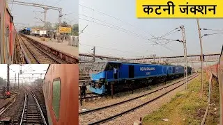 KATNI MURWARA Departure | SKIPPING KATNI Junction | Longest Flyover Railway Bridge Construction Work