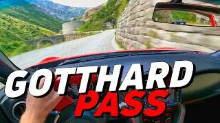 GOTTHARD PASS - Tremola | POV Drive Toyota GT86 | Best roads in Switzerland 🇨🇭