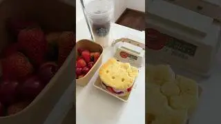 Make breakfast bento with me🐈🍓！ #asmr #lifestyle #breakfast #hellokitty #satisfying
