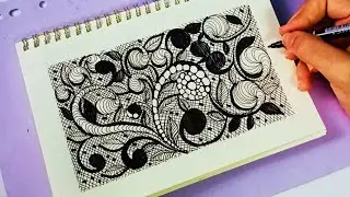 Day 21 Zentangle Tutorial For Beginners