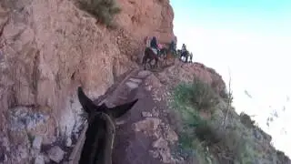 South Rim Kaibab Trail on Mule scariest point for me 2016