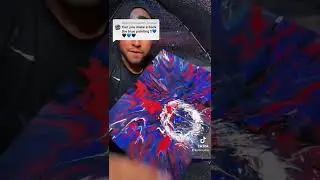 Spin Art Back The Blue! #shorts