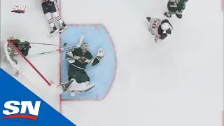 Devan Dubnyk Clearly In Pain As Head Hits Off Ice After Collision