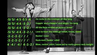 Rockin' Robin with Lyrics and Harmonica Tabs (Elvis Presley version)