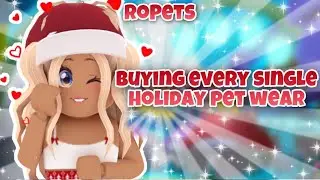 BUYING 💲 *EVERY* SINGLE LIMITED ✨ HOLIDAY 🎄 PET WEAR 🧣 IN ROPETS! | Roblox RoPets 🐾