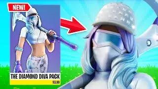 *NEW* DIAMOND DIVA STARTER PACK Gameplay in FORTNITE! (Encrusted Skin Bundle Set Review & Showcase)