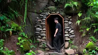 Man Build a Strong Stone Shelter in a Beautiful Forest | Solo Bushcraft 