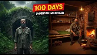 I Spent 100 Days Renovating a Secret Underground Bunker (Solo Survival)