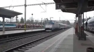 ČD 380.003 - Průjezd vlaku EC 278 Danubius - Choceň, 9.4.2016
