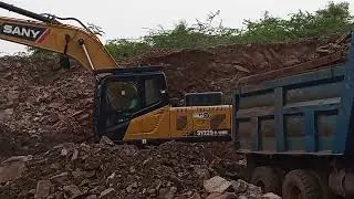 sany sy225c excavator working pathar loding #rajathan#super excavetor1