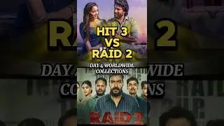 💥HIT 3 vs RAID 2💥 Worldwide collections of 4 days🤑#shorts#hit3#raid2#comparison #boxofficecollection