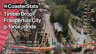 Timber Drop g-force onride - Fraispertuis City [4K 60FPS]