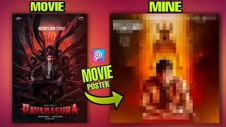 RAVANASURA MOVIE POSTER EDIT IN MOBILE 🤯 | movie poster editing tutorial | PicsArt photo editing |