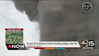 At least 20 firefighters killed in a building collapse after fire in Iran