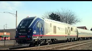 Amtrak's Carl Sandburg Train stopping in Plano, IL